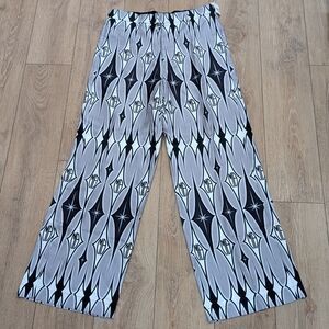 $1390 Mens AMIRI Argyle Tailored Silk Baggy Pants Black 54 US 38